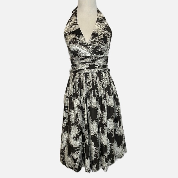 ANTONIO MELANI Dresses & Skirts - Stunning Antonio Melani Brown Halter Dress (Size 0)